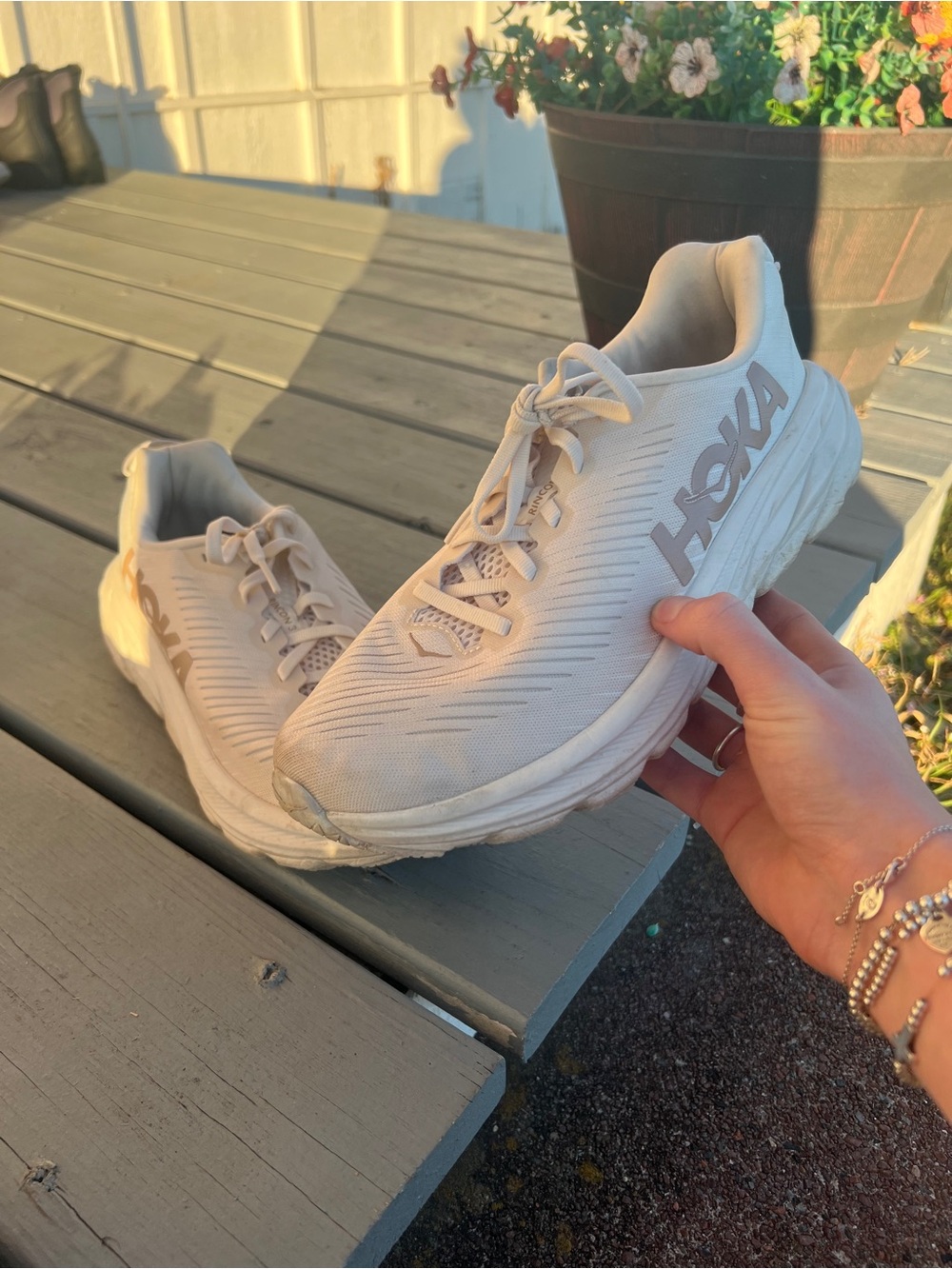 HOKA Cream Everyday Running Sneakers